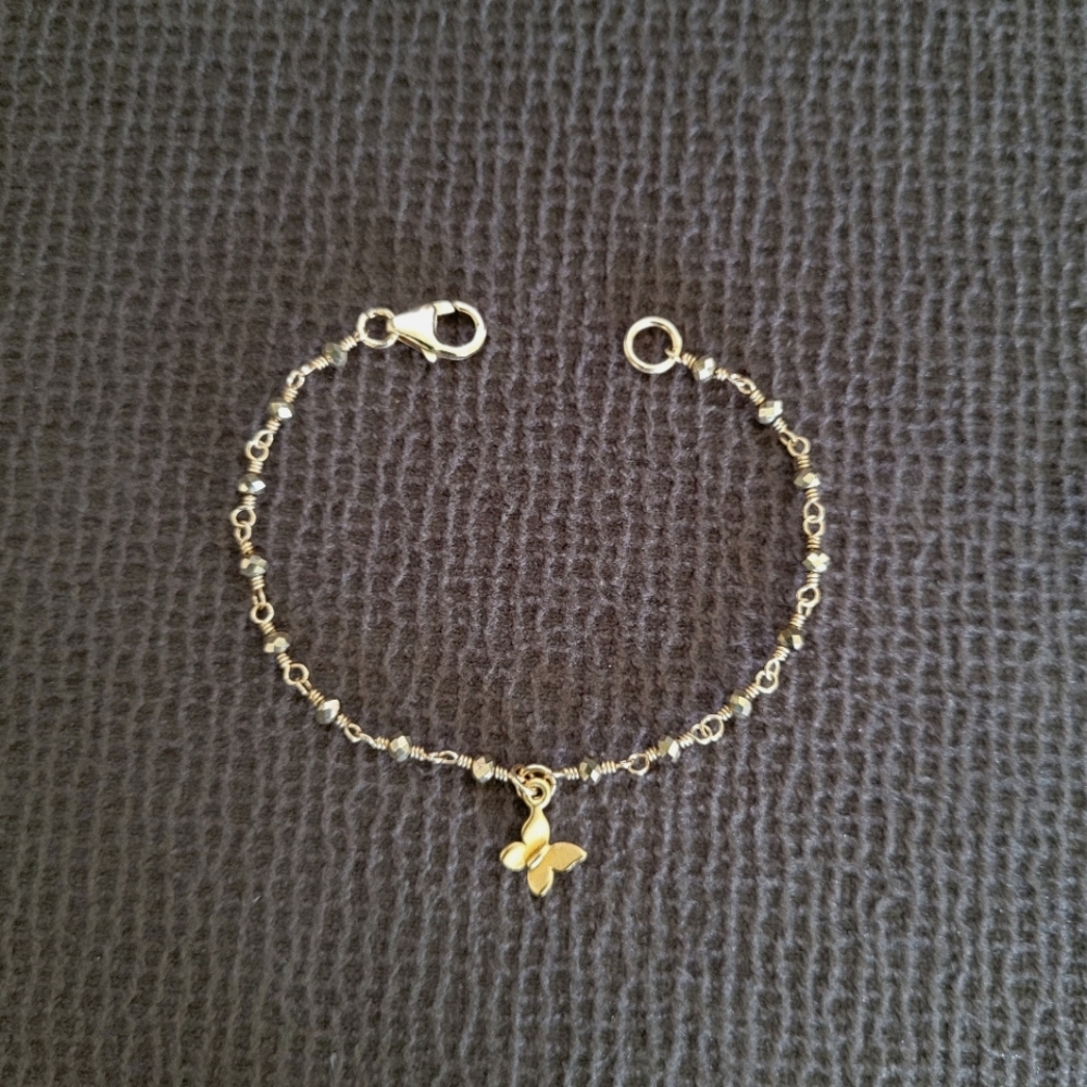 ✨️HP✨️ Dainty Gold💛 Pyrite Bracelet Trio3️⃣ - NWOT - Picture 4 of 15